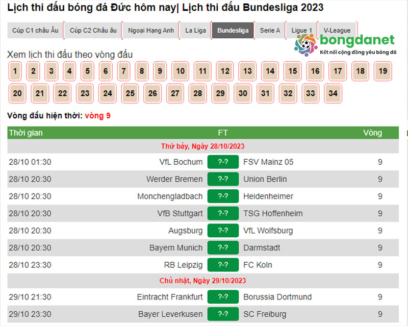 Theo d&otilde;i lịch thi đấu b&oacute;ng đ&aacute; Đức tại Bongdanet