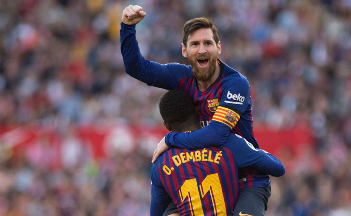 Messi cán mốc ấn tượng trong màn ngược dòng của Barcelona trước Sevilla